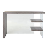 Secretária DKD Home Decor Cristal Cinzento Transparente MDF Vidro temperado (120 x 50 x 76 cm) - EcoNest