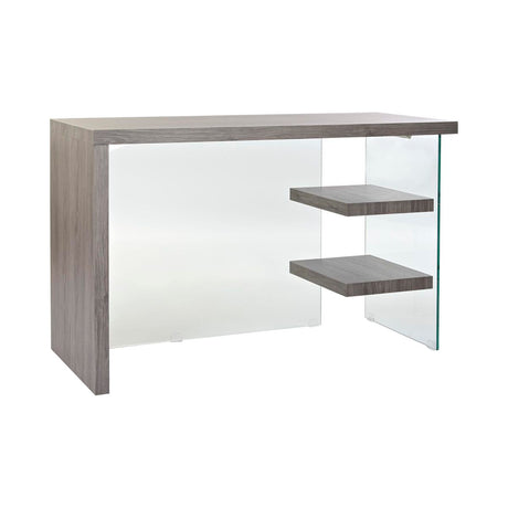 Secretária DKD Home Decor Cristal Cinzento Transparente MDF Vidro temperado (120 x 50 x 76 cm) - EcoNest