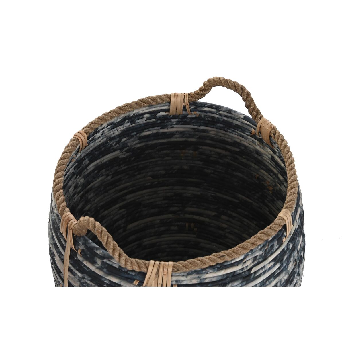 Conjunto de Cestas DKD Home Decor Branco Preto Plástico Boho 56 x 56 x 60 cm 52 x 52 x 60 cm - EcoNest