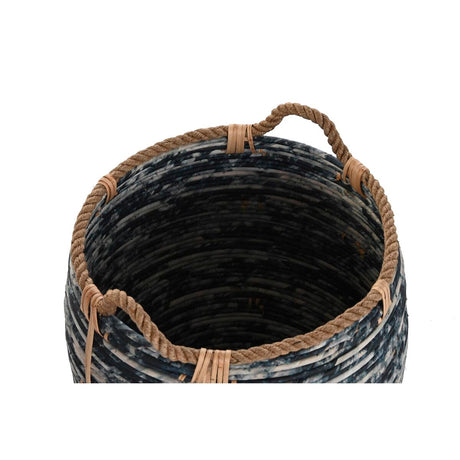 Conjunto de Cestas DKD Home Decor Branco Preto Plástico Boho 56 x 56 x 60 cm 52 x 52 x 60 cm - EcoNest
