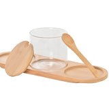 Açucareiro DKD Home Decor Básico Transparente Natural Bambu 3 Peças 8,5 cm 29 x 10 x 10 cm - EcoNest