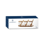 Açucareiro DKD Home Decor Básico Transparente Natural Bambu 3 Peças 8,5 cm 29 x 10 x 10 cm - EcoNest
