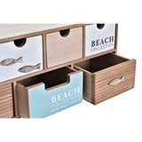 Guarda-Joias DKD Home Decor 40 x 16 x 19 cm Madeira Castanho Turquesa