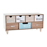 Guarda-Joias DKD Home Decor 40 x 16 x 19 cm Madeira Castanho Turquesa