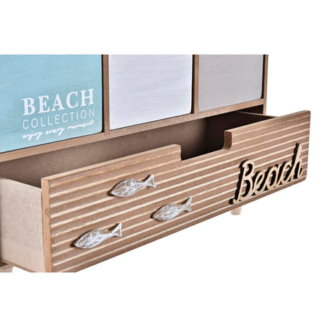 Guarda-Joias DKD Home Decor Madeira Castanho Turquesa 34 x 14 x 24 cm - EcoNest