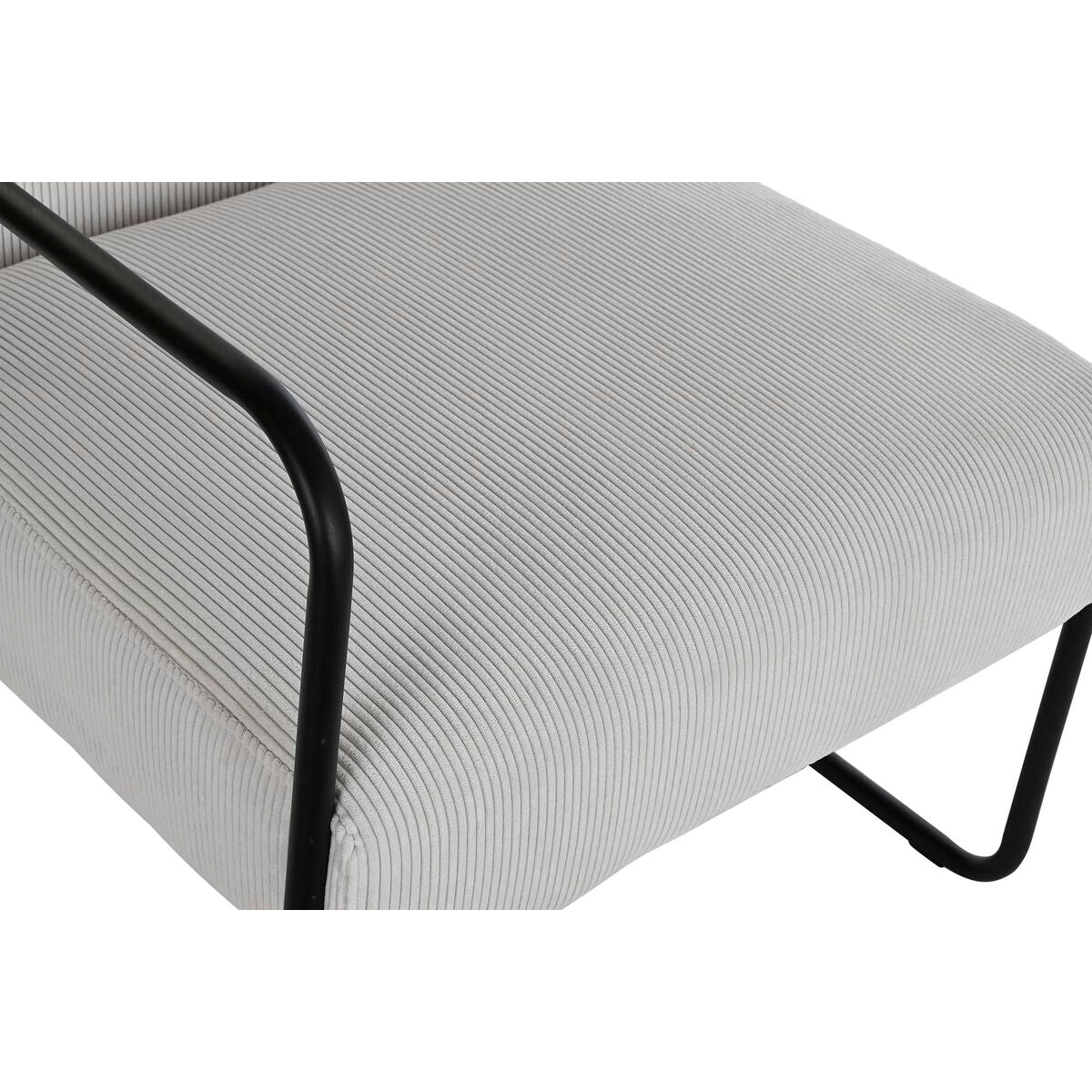 Poltrona DKD Home Decor Preto Poliéster Branco Ferro (64 x 74 x 79 cm) - EcoNest