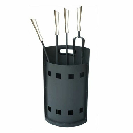 Utensílios para a Lareira DKD Home Decor Aço inoxidável Aço (4 Peças) - EcoNest
