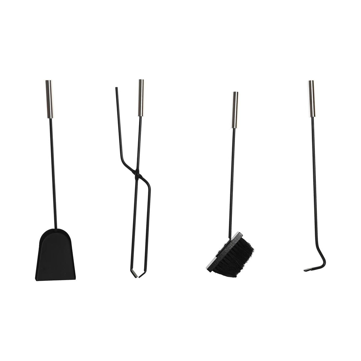 Utensílios para a Lareira DKD Home Decor Aço inoxidável (16 x 16 x 50 cm) (4 Peças) - EcoNest