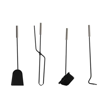 Utensílios para a Lareira DKD Home Decor Aço Aço inoxidável (17 x 17 x 50 cm) (4 Peças) - EcoNest