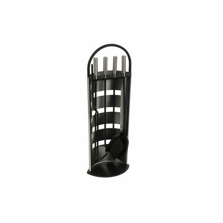Utensílios para a Lareira DKD Home Decor Prateado Aço 23 x 15 x 66 cm (4 Peças) - EcoNest