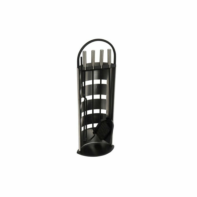 Utensílios para a Lareira DKD Home Decor Prateado Aço 23 x 15 x 66 cm (4 Peças) - EcoNest