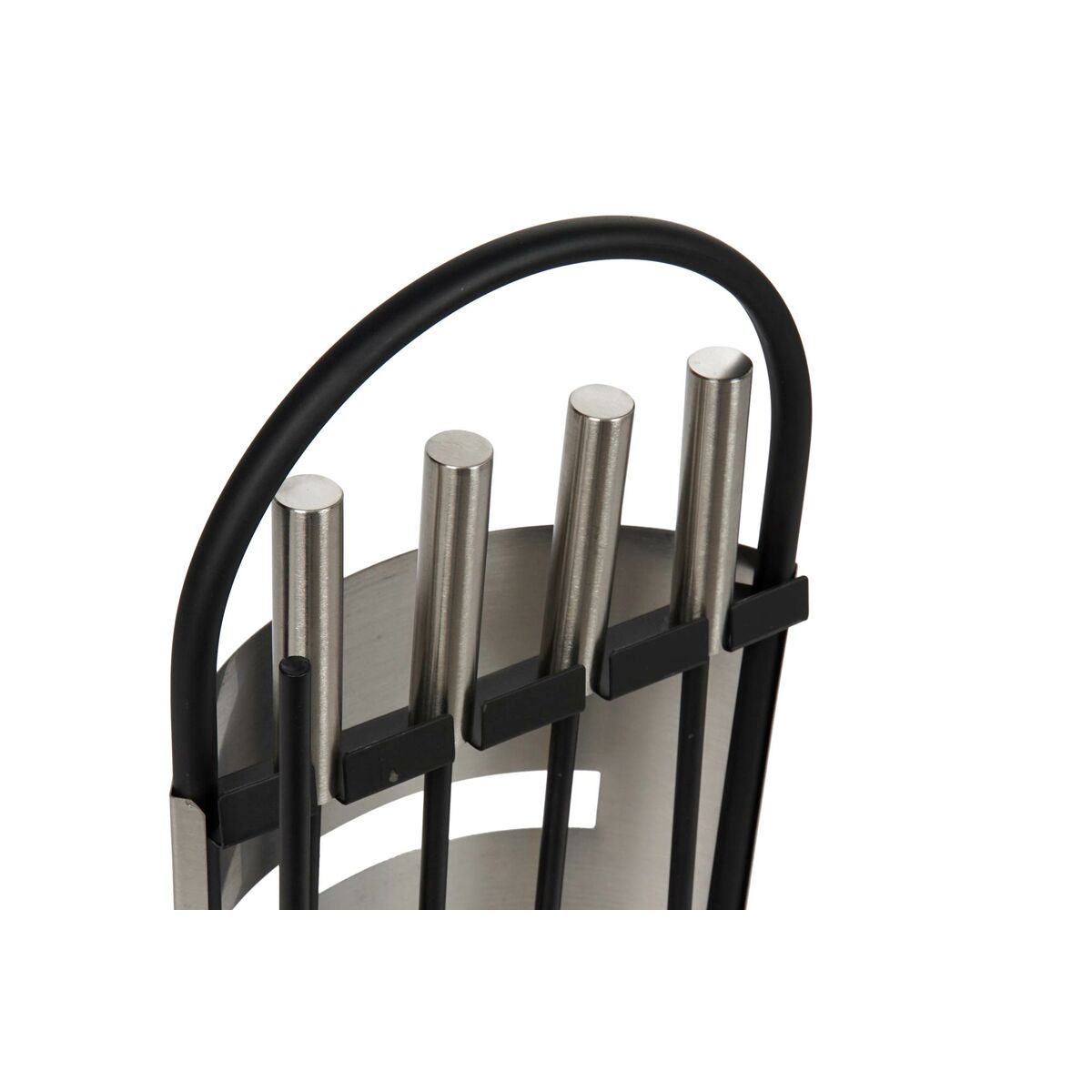 Utensílios para a Lareira DKD Home Decor Prateado Aço 23 x 15 x 66 cm (4 Peças) - EcoNest