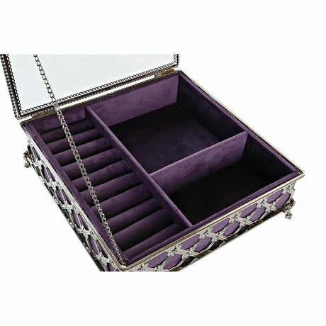 Guarda-Joias DKD Home Decor Cristal Metal (22 x 22 x 7 cm) - EcoNest