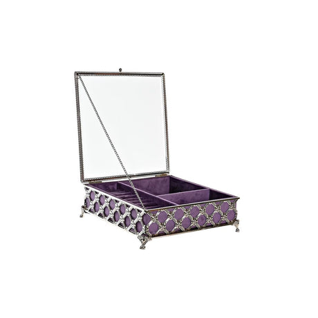 Guarda-Joias DKD Home Decor Cristal Metal (22 x 22 x 7 cm) - EcoNest