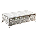 Guarda-Joias DKD Home Decor Cristal Prateado Metal (25,5 x 12,5 x 7,5 cm) - EcoNest