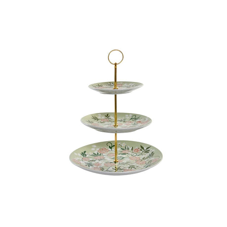 Fruteira DKD Home Decor Verde Bege Metal Porcelana 27 x 27 x 34 cm - EcoNest