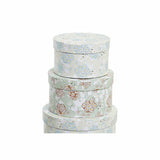 Conjunto de Caixas de Organização Empilháveis DKD Home Decor Bege Verde Cartão (37,5 x 37,5 x 18 cm) - EcoNest