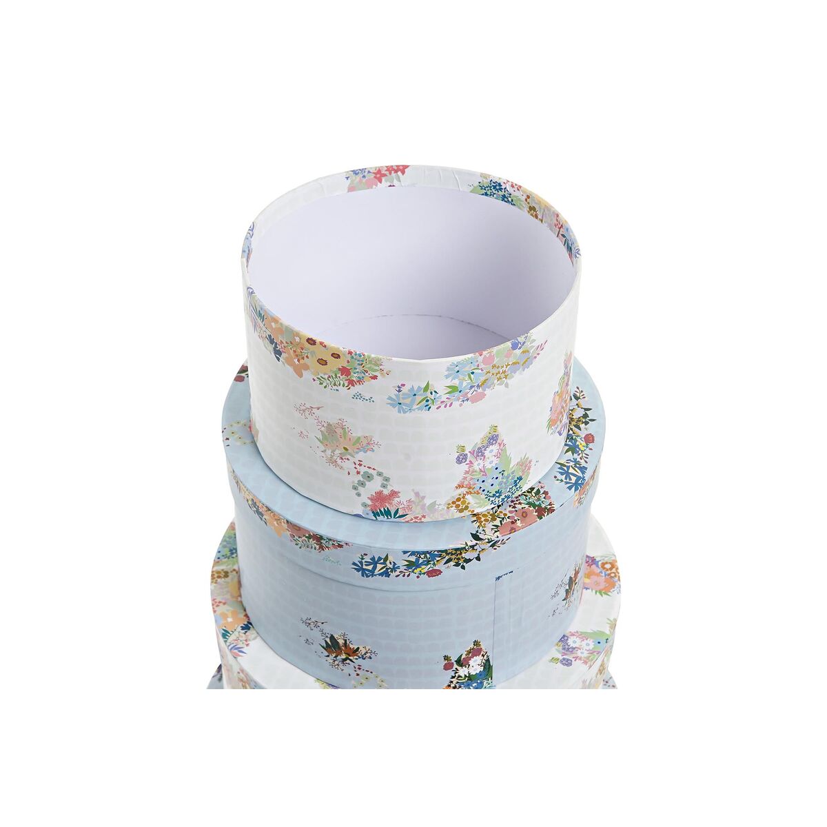 Conjunto de Caixas de Organização Empilháveis DKD Home Decor Cartão Urbana 37,5 x 37,5 x 18 cm - EcoNest