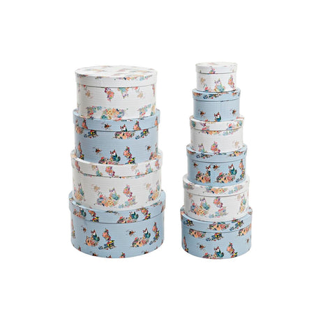 Conjunto de Caixas de Organização Empilháveis DKD Home Decor Cartão Urbana 37,5 x 37,5 x 18 cm - EcoNest
