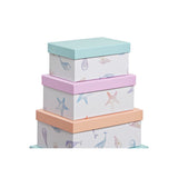 Conjunto de Caixas de Organização Empilháveis DKD Home Decor Marinha Cartão (43,5 x 33,5 x 15,5 cm) - EcoNest