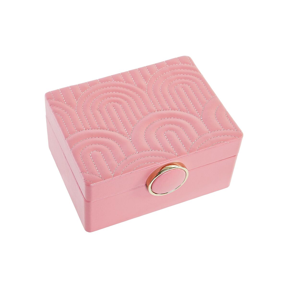 Guarda-Joias DKD Home Decor 23 x 17 x 10 cm Cor de Rosa Poliuretano Madeira MDF - EcoNest
