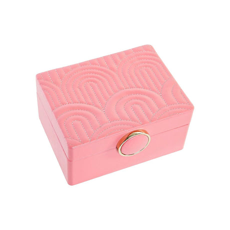 Guarda-Joias DKD Home Decor 23 x 17 x 10 cm Cor de Rosa Poliuretano Madeira MDF - EcoNest
