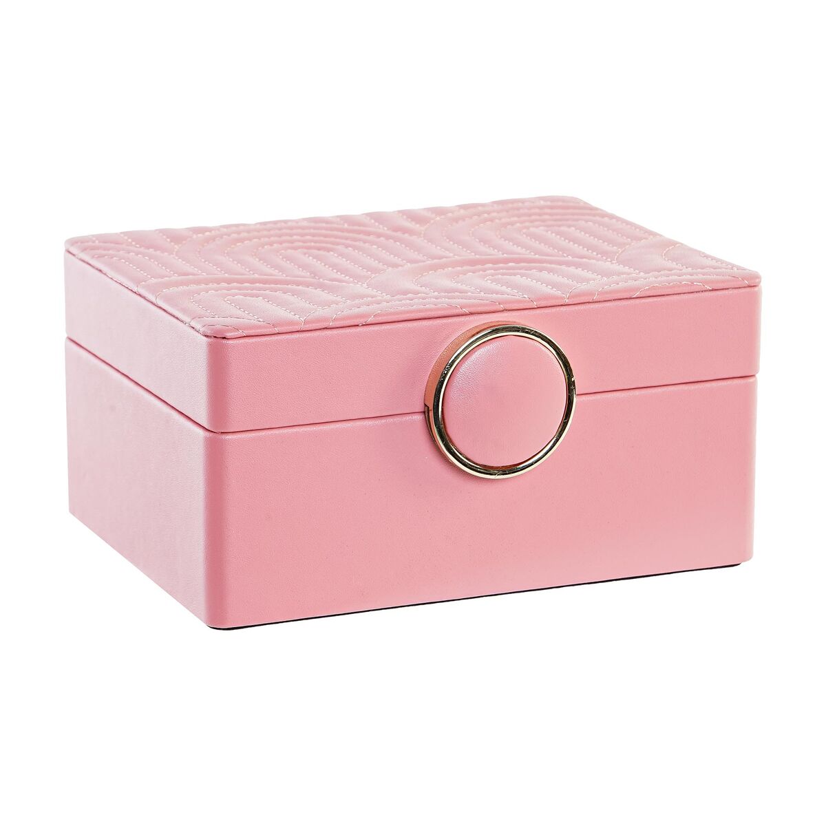 Guarda-Joias DKD Home Decor 23 x 17 x 10 cm Cor de Rosa Poliuretano Madeira MDF - EcoNest