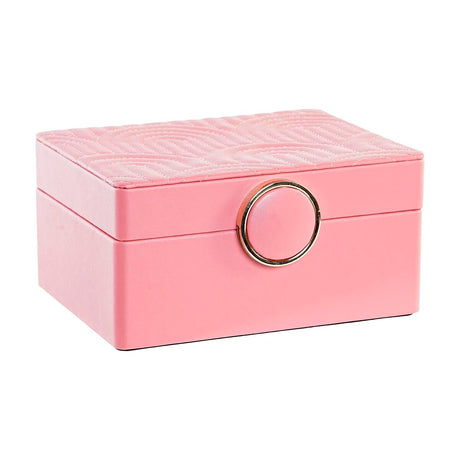 Guarda-Joias DKD Home Decor 23 x 17 x 10 cm Cor de Rosa Poliuretano Madeira MDF - EcoNest