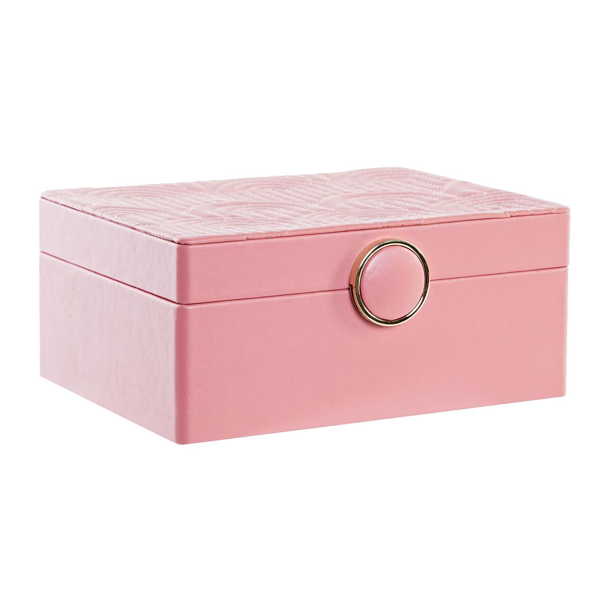 Guarda-Joias DKD Home Decor 17 x 13 x 8,5 cm Cor de Rosa Poliuretano Madeira MDF - EcoNest