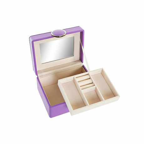 Guarda-Joias DKD Home Decor 23 x 17 x 10 cm Lilás Poliuretano Madeira MDF - EcoNest