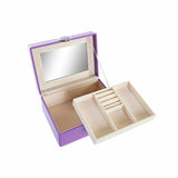 Guarda-Joias DKD Home Decor 17 x 13 x 8,5 cm Lilás Poliuretano Madeira MDF - EcoNest