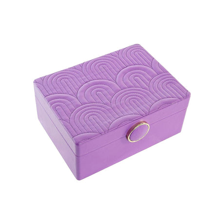 Guarda-Joias DKD Home Decor 17 x 13 x 8,5 cm Lilás Poliuretano Madeira MDF - EcoNest