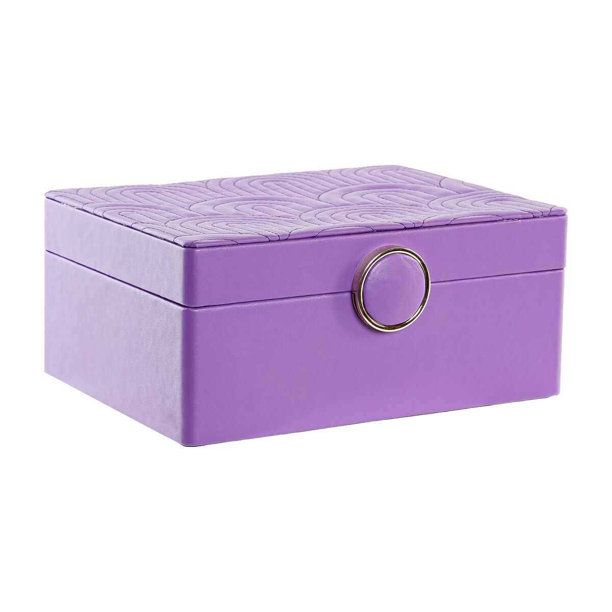 Guarda-Joias DKD Home Decor 17 x 13 x 8,5 cm Lilás Poliuretano Madeira MDF - EcoNest