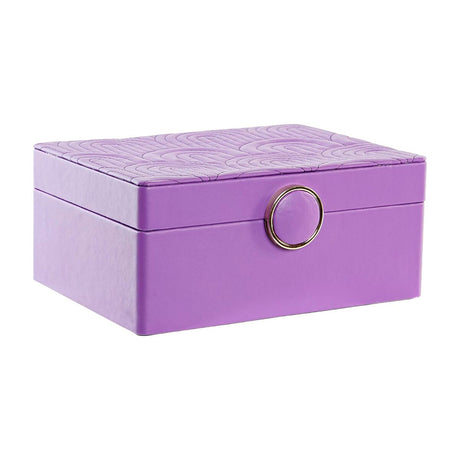Guarda-Joias DKD Home Decor 17 x 13 x 8,5 cm Lilás Poliuretano Madeira MDF - EcoNest