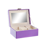 Guarda-Joias DKD Home Decor 17 x 13 x 8,5 cm Lilás Poliuretano Madeira MDF - EcoNest