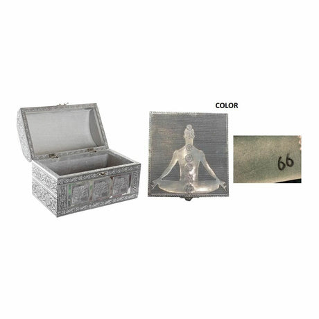 Guarda-Joias DKD Home Decor Verde Prateado Madeira Alumínio 25 x 15 x 18 cm - EcoNest