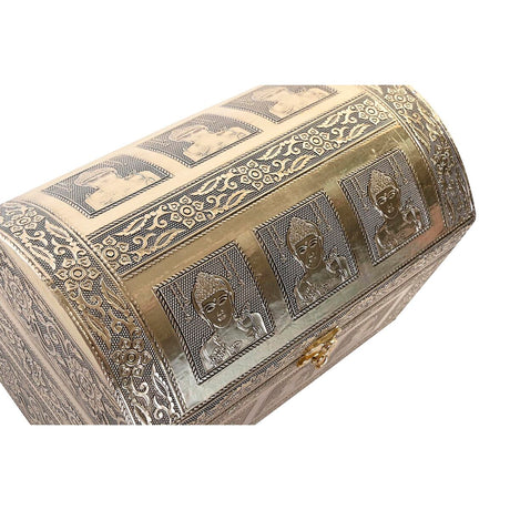 Guarda-Joias DKD Home Decor 25 x 15,5 x 18 cm Champanhe Bege Madeira Alumínio - EcoNest