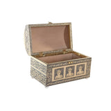 Guarda-Joias DKD Home Decor 25 x 15,5 x 18 cm Champanhe Bege Madeira Alumínio - EcoNest