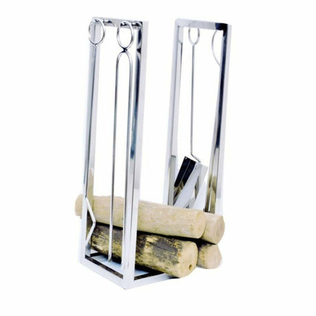 Suporte para Lenha DKD Home Decor Aço inoxidável (30 x 20 x 60 cm) - EcoNest