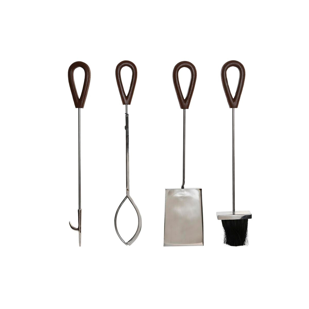 Utensílios para a Lareira DKD Home Decor Aço inoxidável Alumínio (15 x 15 x 62 cm) - EcoNest