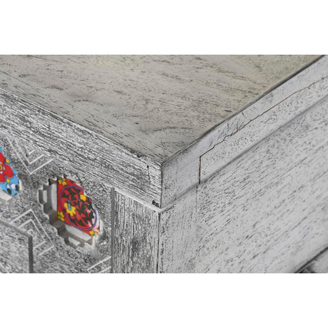 Baú DKD Home Decor Cerâmica Cinzento Branco Madeira de mangueira (116 x 40 x 50 cm) - EcoNest