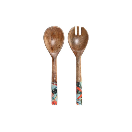 Conjunto de Utensílios de Cozinha DKD Home Decor 6 x 2 x 32 cm 7 x 2 x 28 cm Madeira de mangueira - EcoNest