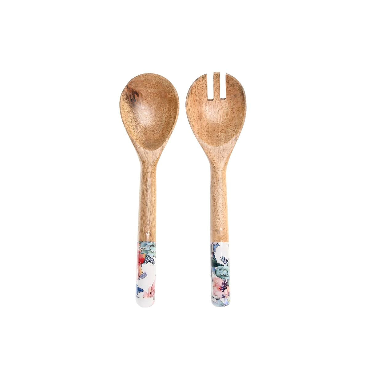 Conjunto de Utensílios de Cozinha DKD Home Decor 6 x 2 x 32 cm 7 x 2 x 28 cm Madeira de mangueira - EcoNest