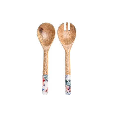 Conjunto de Utensílios de Cozinha DKD Home Decor 6 x 2 x 32 cm 7 x 2 x 28 cm Madeira de mangueira - EcoNest