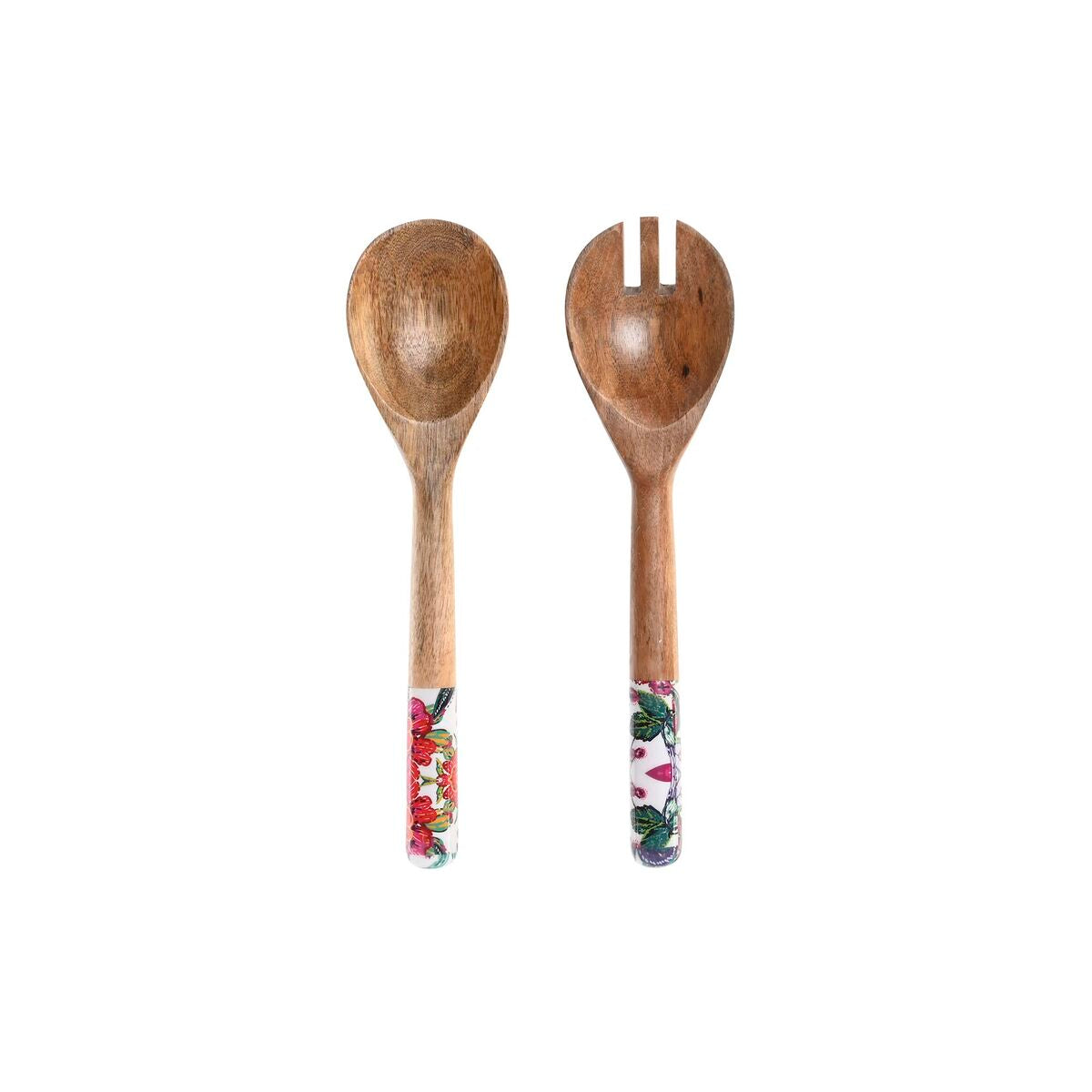 Conjunto de Utensílios de Cozinha DKD Home Decor 6 x 2 x 32 cm 7 x 2 x 28 cm Madeira de mangueira - EcoNest