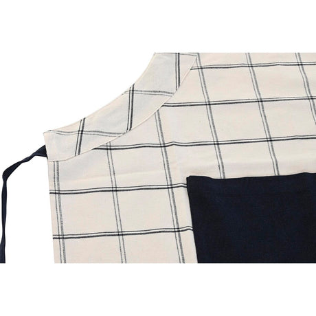 Avental com Bolso DKD Home Decor 70 x 1 x 85 cm Preto Bege Azul Algodão - EcoNest