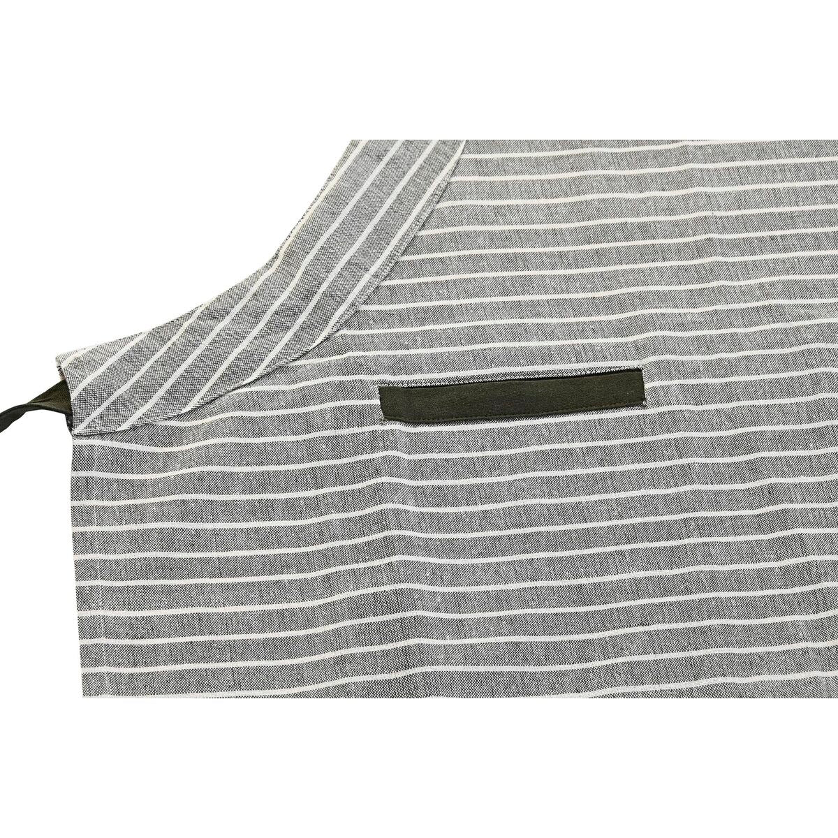 Avental com Bolso DKD Home Decor 70 x 1 x 85 cm Cinzento Algodão Branco Verde - EcoNest