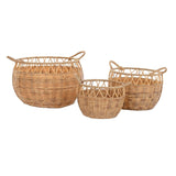 Conjunto de Cestas DKD Home Decor Natural Metal PE (38 x 38 x 27 cm) - EcoNest