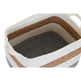 Conjunto de Cestas DKD Home Decor Algodão Branco Fibra natural (36 x 30 x 24 cm) - EcoNest