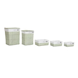 Conjunto de Cestas DKD Home Decor Verde vime 44 x 34 x 56 cm - EcoNest